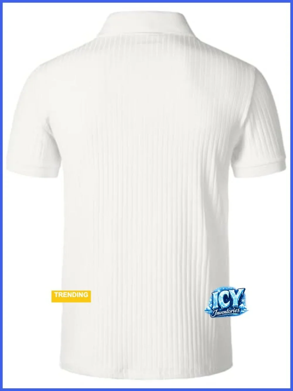 Men's Stretch Knit Slim Fit Polo Shirt Short Sleeve Ribbed Collar